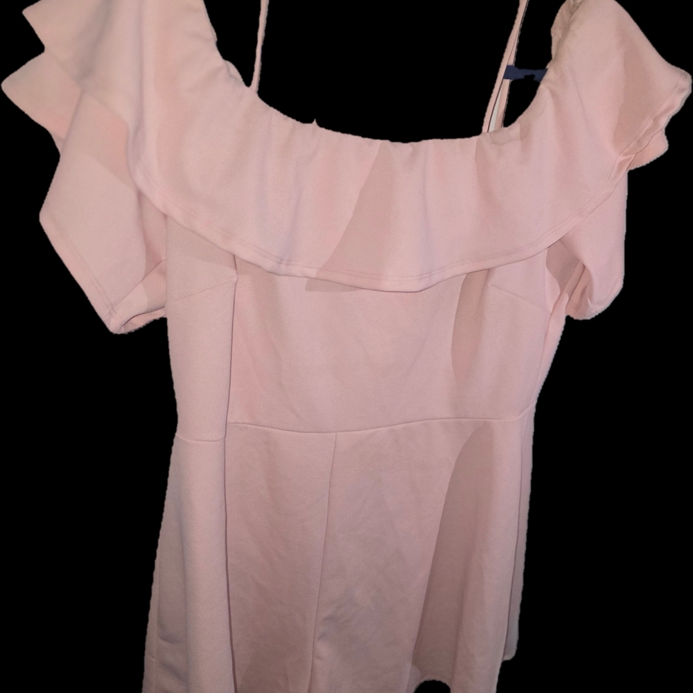 Elegant Pink Ruffle Off-Shoulder Top